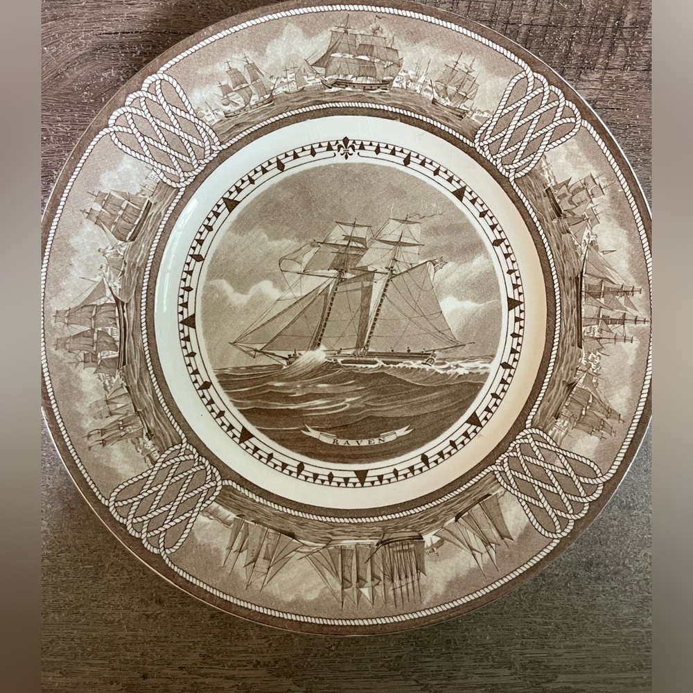 Wedgwood American Sailing Ships Plate, Raven